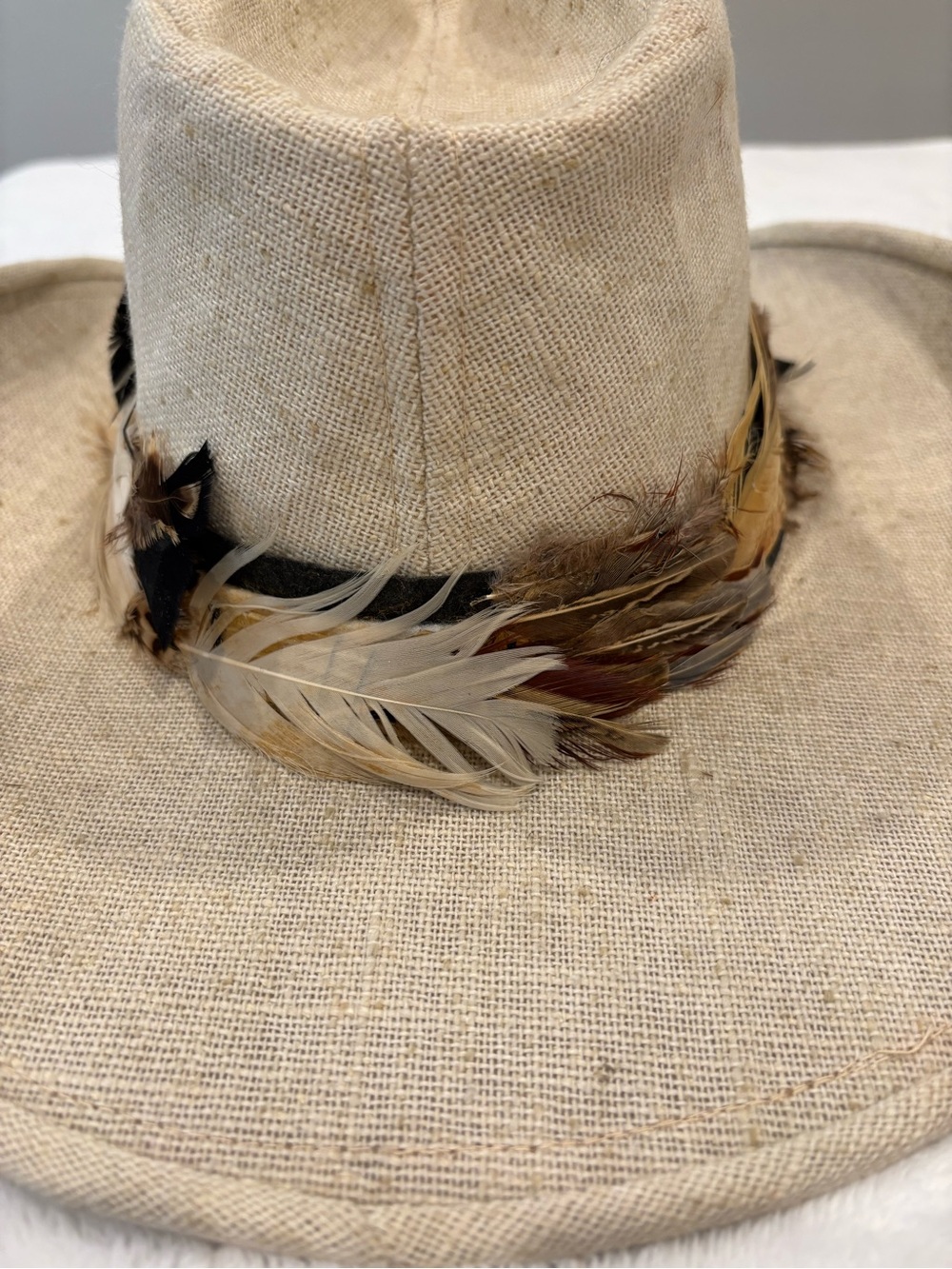 Resistol Western Cowboy Hat / Feather Hat Band / Vintage Western Style - Picture 4 of 7